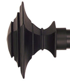 Sahara drapery architecture finial in black