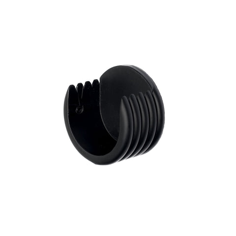A single black metal Venus socket set for window treatments.